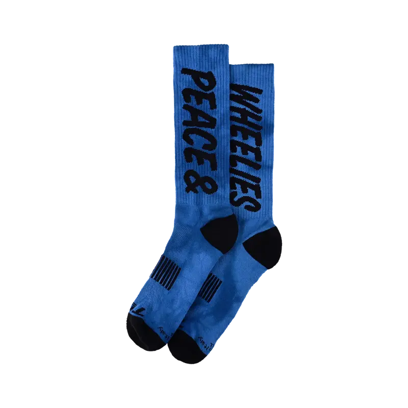 Troy Lee Designs Performance Sock - Peace & Wheelies - Cobalt 1