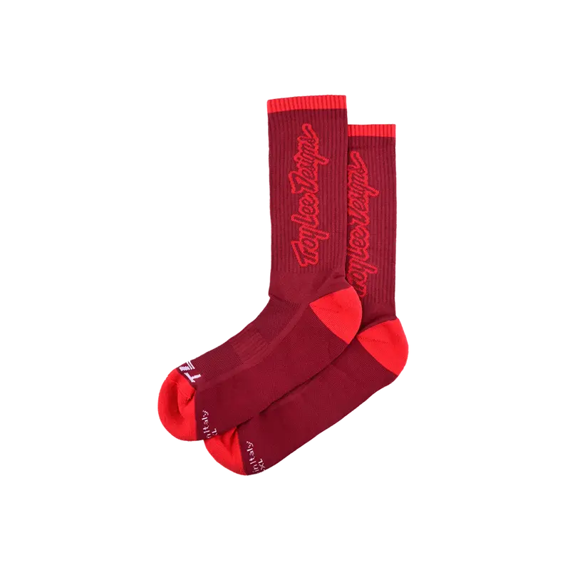 Troy Lee Designs Performance Sock - Signature - Oxblood 1