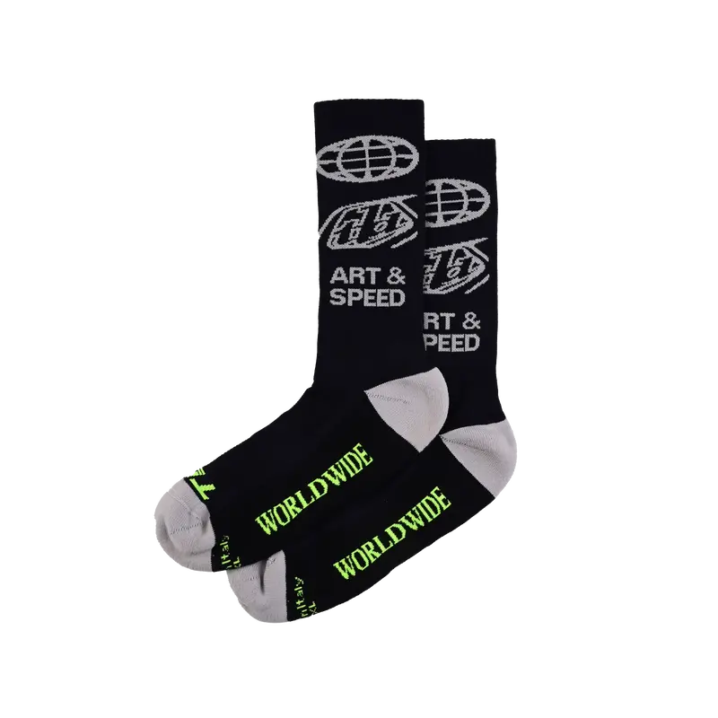 Troy Lee Designs Performance Sock - Worldwide - Black 1