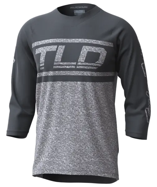 Troy Lee Designs Ruckus 3/4 Sleeve Mtb Jersey - Bars - Gray-Gray Heather 1