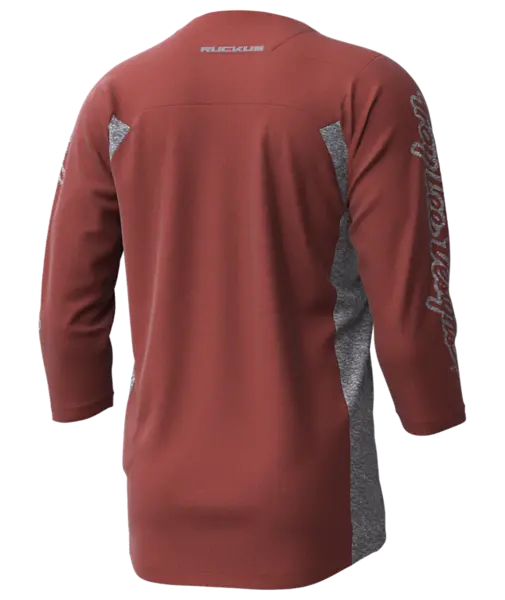 Troy Lee Designs Ruckus 3/4 Sleeve Mtb Jersey - Bars - Red Clay-Gray Heather - 2023 2
