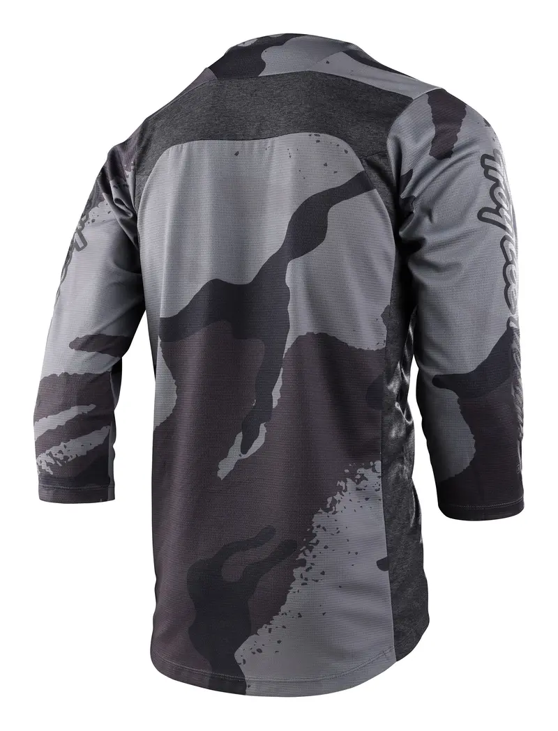 Troy Lee Designs Ruckus 3/4 Sleeve Mtb Jersey - Camber Camo - Black Heather 2