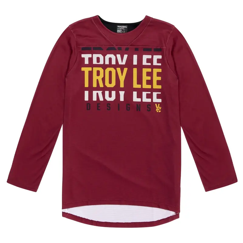 Troy Lee Designs Ruckus 3/4 Sleeve Mtb Jersey - Spun - Oxblood 1