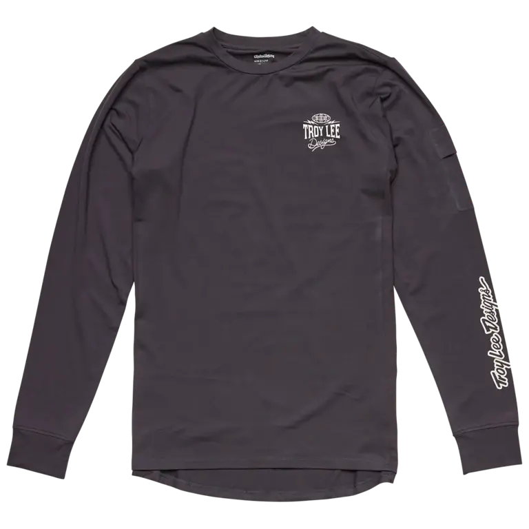 Troy Lee Designs Ruckus Long Sleeve Ride Tee - Bolts - Carbon 2
