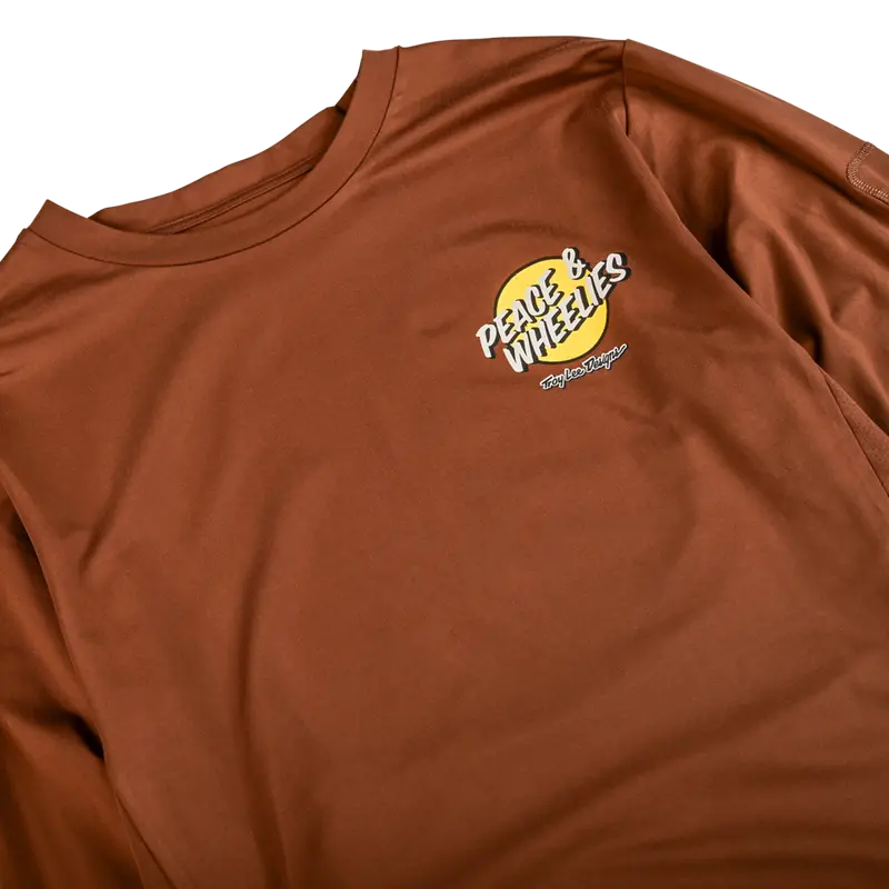 Troy Lee Designs Ruckus Long Sleeve Ride Tee - Wheelies - Chocolate 3