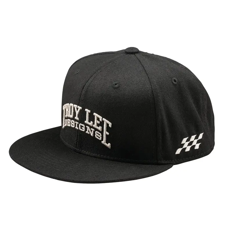 Troy Lee Designs Scholar Flat Bill Snapback Hat - Black 1