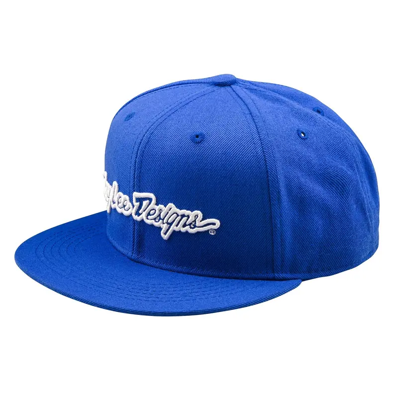 Troy Lee Designs Signature Flat Bill Snapback Hat - Blue 1