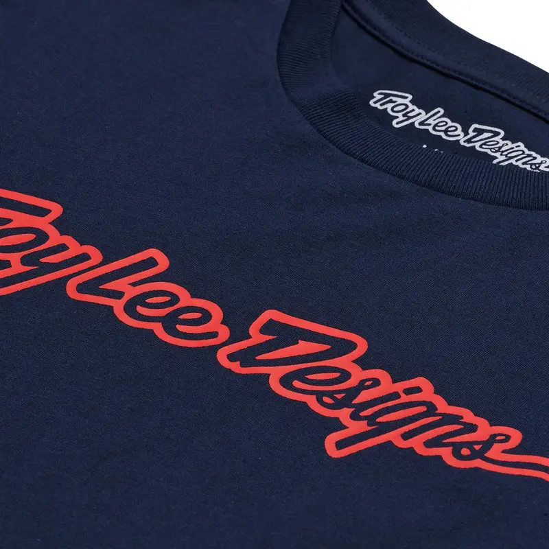 Troy Lee Designs Signature Long Sleeve Tee - Navy 3