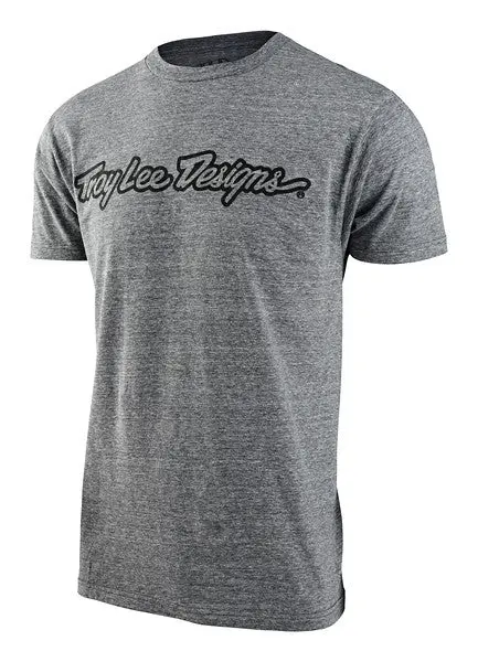 Troy Lee Designs Signature Short Sleeve Tee - Ash Heather 1