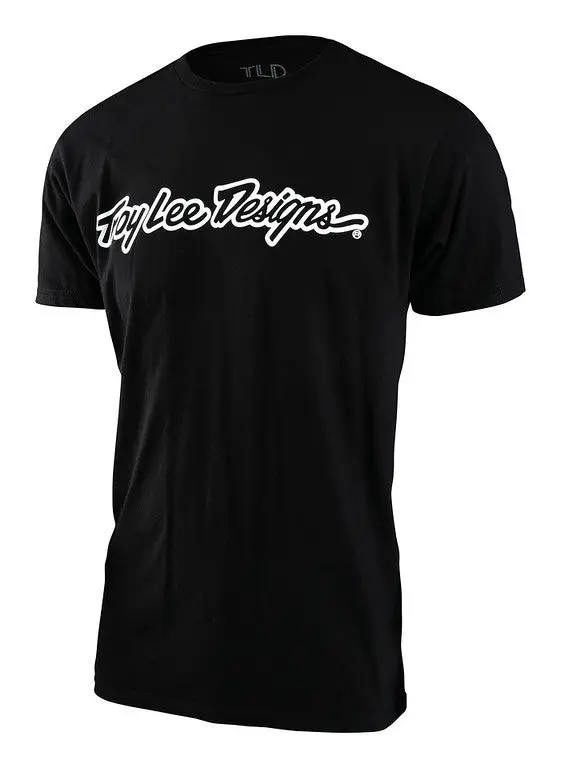 Troy Lee Designs Signature Short Sleeve Tee - Black Heather 1