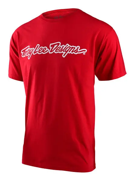 Troy Lee Designs Signature Short Sleeve Tee - Red 1