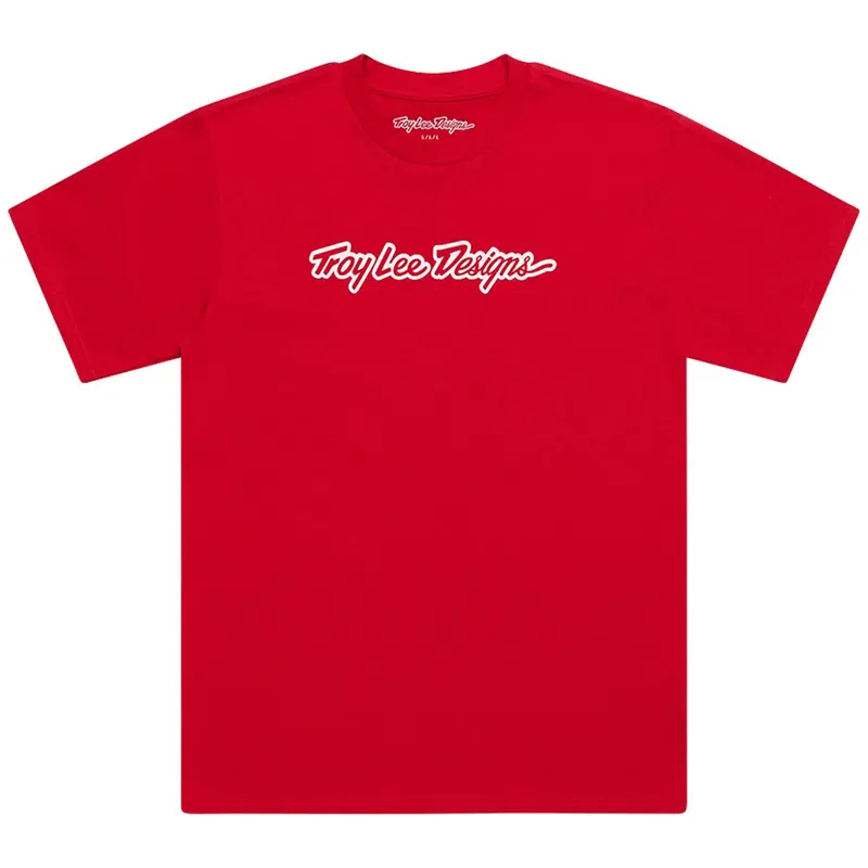Troy Lee Designs Signature Short Sleeve Tee - Team Red 1