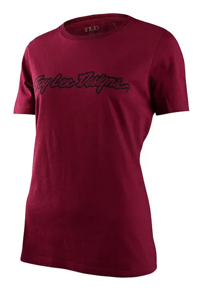 Troy Lee Designs Signature Short Sleeve Tee - Womens - Maroon 1