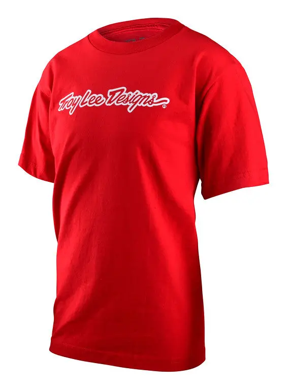 Troy Lee Designs Signature Short Sleeve Tee - Youth - Red 1