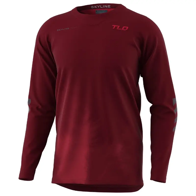 Troy Lee Designs Skyline Air Long Sleeve Mtb Jersey - Fades - Wine - 2022 1