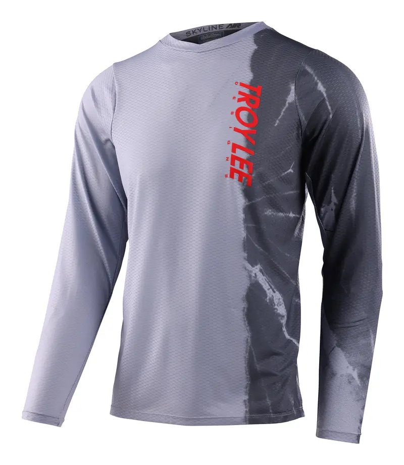 Troy Lee Designs Skyline Air Long Sleeve Mtb Jersey - Half Dye - Cement - 2023 1