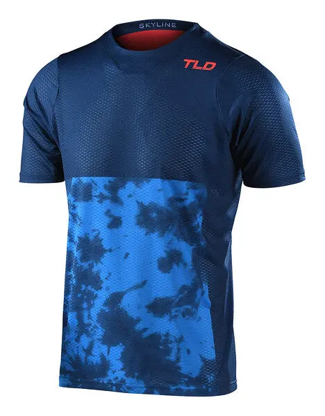 Troy Lee Designs Skyline Air Short Sleeve Mtb Jersey - Breaks - Dark Slate Blue - 2022 1