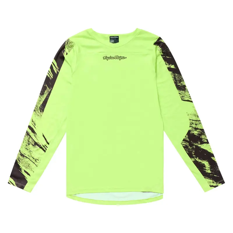 Troy Lee Designs Skyline Chill Long Sleeve Mtb Jersey - Rockslide - Glo Yellow 1