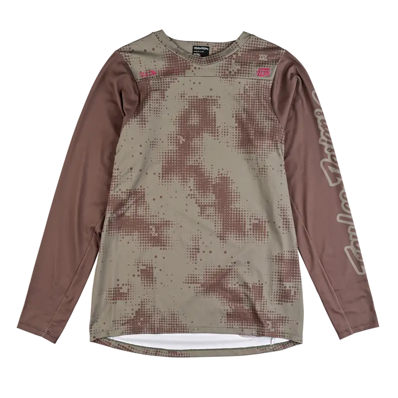 Troy Lee Designs Skyline Chill Long Sleeve Mtb Jersey - Scattered - Olive 1