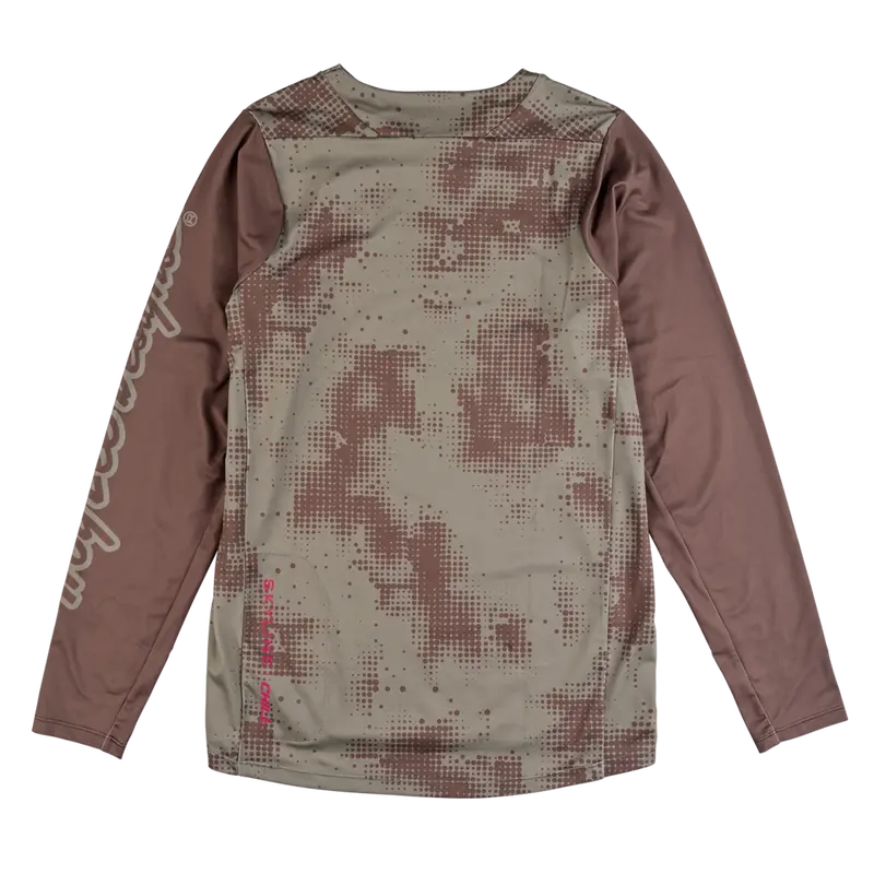 Troy Lee Designs Skyline Chill Long Sleeve Mtb Jersey - Scattered - Olive 2