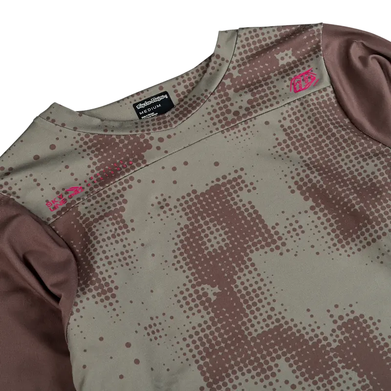 Troy Lee Designs Skyline Chill Long Sleeve Mtb Jersey - Scattered - Olive 3