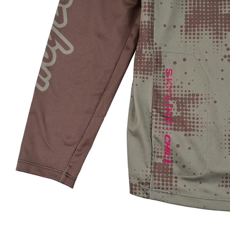 Troy Lee Designs Skyline Chill Long Sleeve Mtb Jersey - Scattered - Olive 4