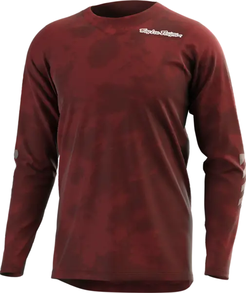 Troy Lee Designs Skyline Chill Long Sleeve Mtb Jersey - Tie Dye Wine 1