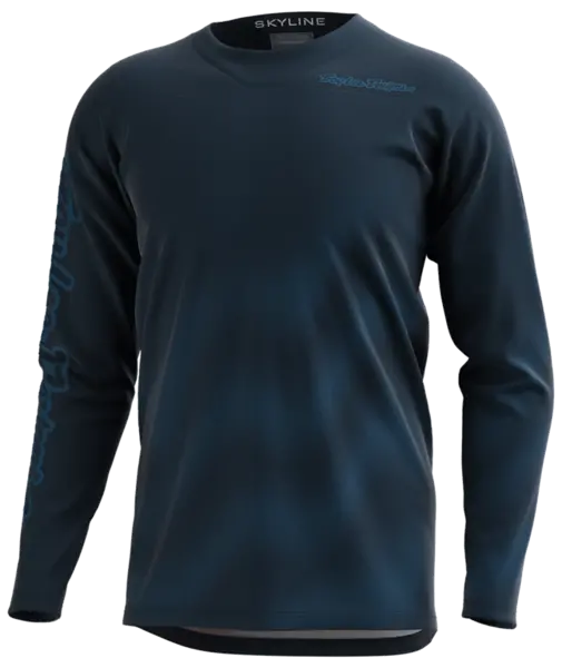 Troy Lee Designs Skyline Chill Long Sleeve Mtb Jersey - Waves - Dark Slate-Blue - 2023 1