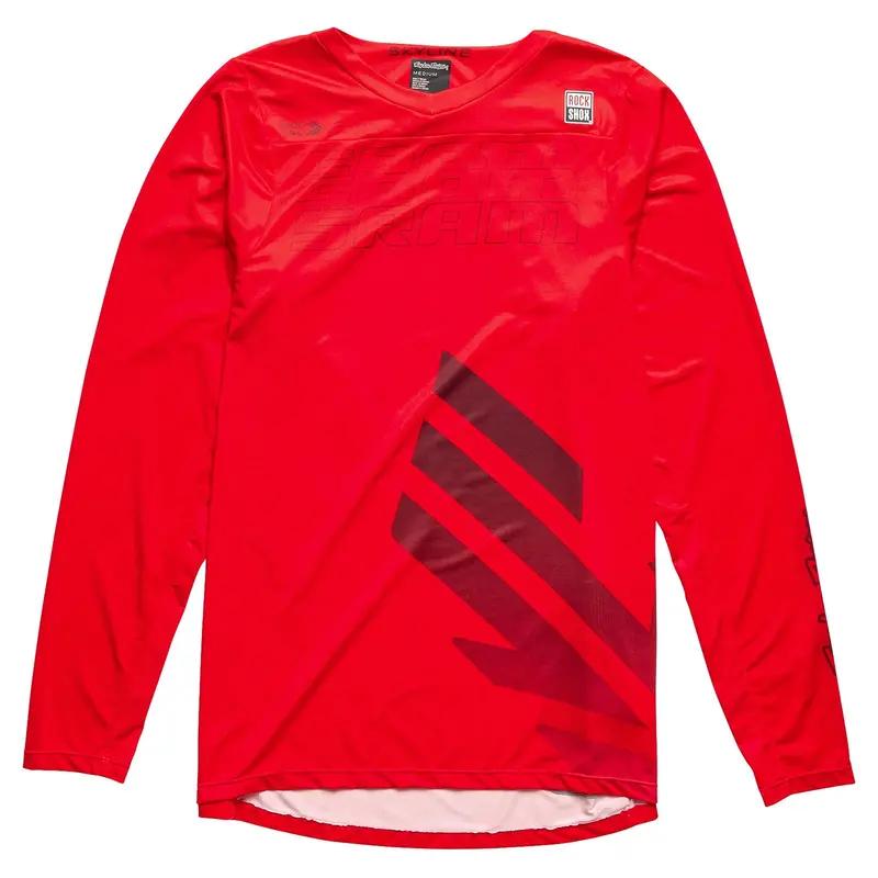 Troy Lee Designs Skyline Long Sleeve Mtb Jersey - Sram Eagle One - Fiery Red 1