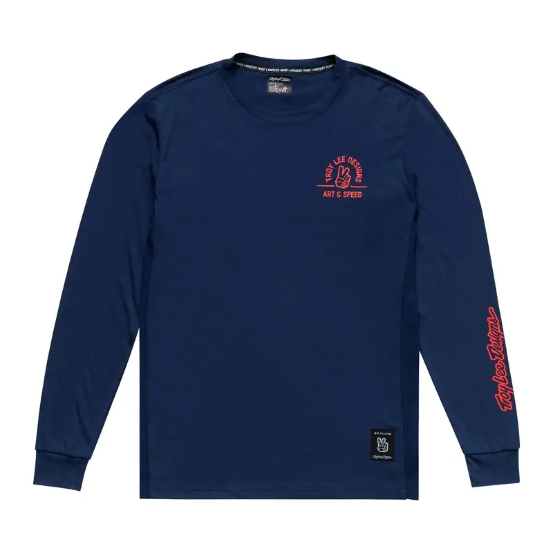 Troy Lee Designs Skyline Long Sleeve Ride Tee - Locals - Midnight 1
