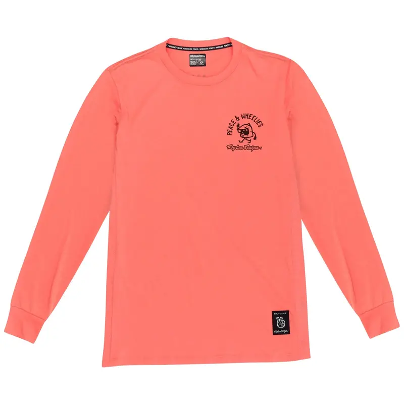 Troy Lee Designs Skyline Long Sleeve Ride Tee - P&W - Melon 1