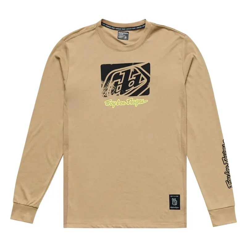 Troy Lee Designs Skyline Long Sleeve Ride Tee - Scrubbed - Timber 1