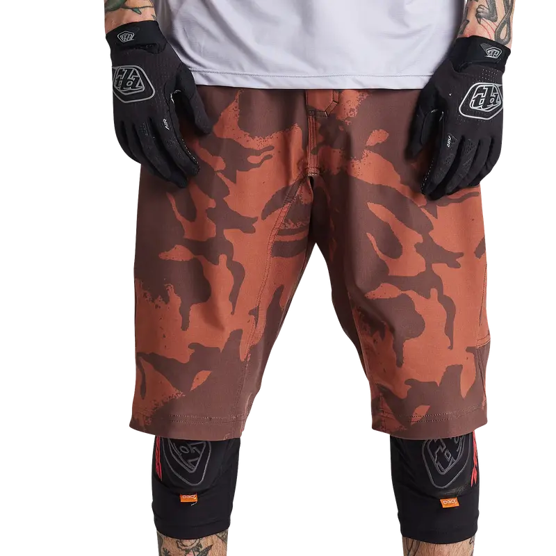 Troy Lee Designs Skyline Mtb Short With Liner - Shadow Camo - Brick 1