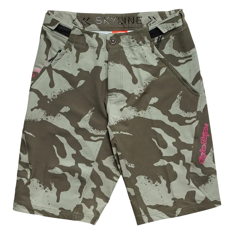 Troy Lee Designs Skyline Mtb Short With Liner - Shadow Camo - Olive 1
