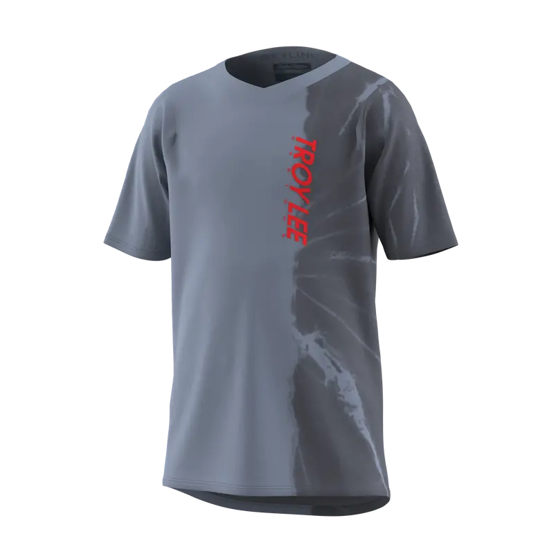 Troy Lee Designs Skyline Short Sleeve Mtb Jersey - Half Dye - Youth - Cement - 2023 1