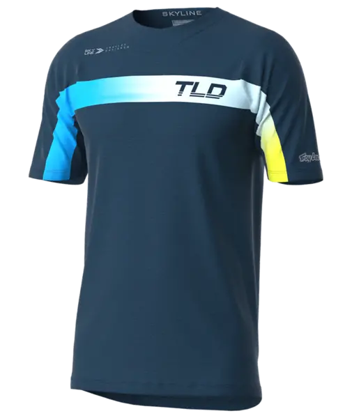 Troy Lee Designs Skyline Short Sleeve Mtb Jersey - Jet Fuel - Slate Blue 1