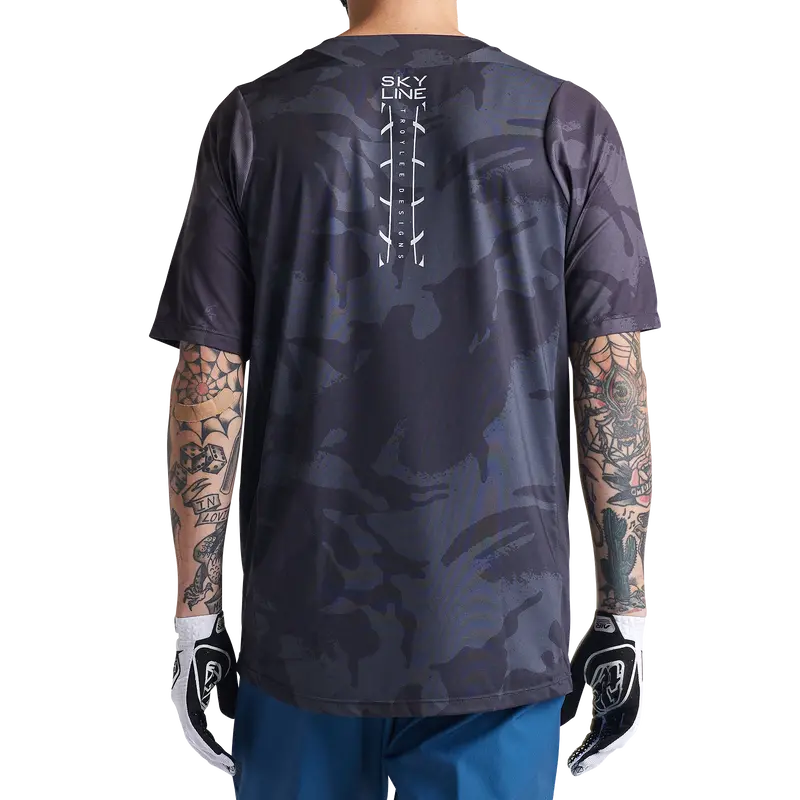 Troy Lee Designs Skyline Short Sleeve Mtb Jersey - Shadow Camo - Carbon 3