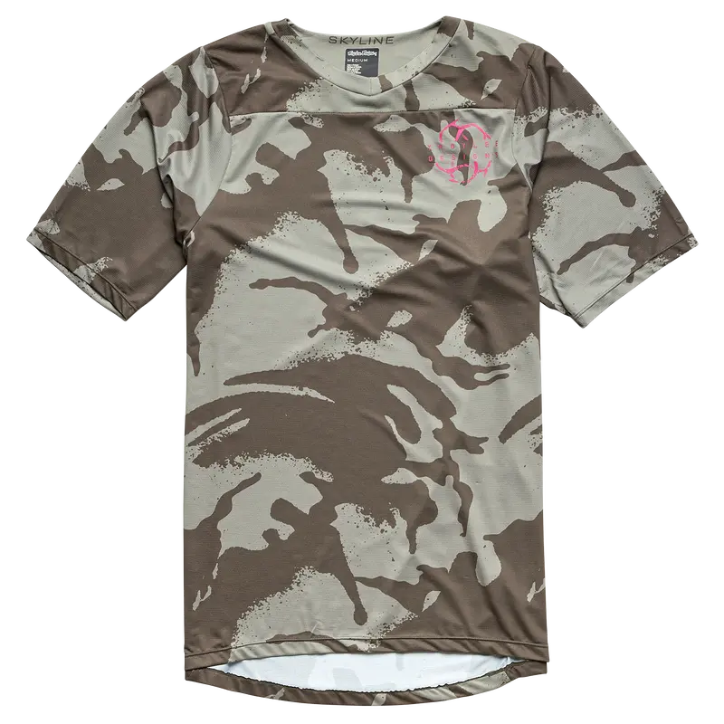 Troy Lee Designs Skyline Short Sleeve Mtb Jersey - Shadow Camo - Olive 1
