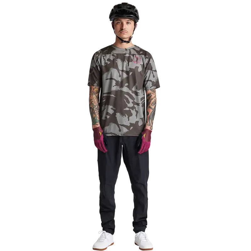 Troy Lee Designs Skyline Short Sleeve Mtb Jersey - Shadow Camo - Olive 5