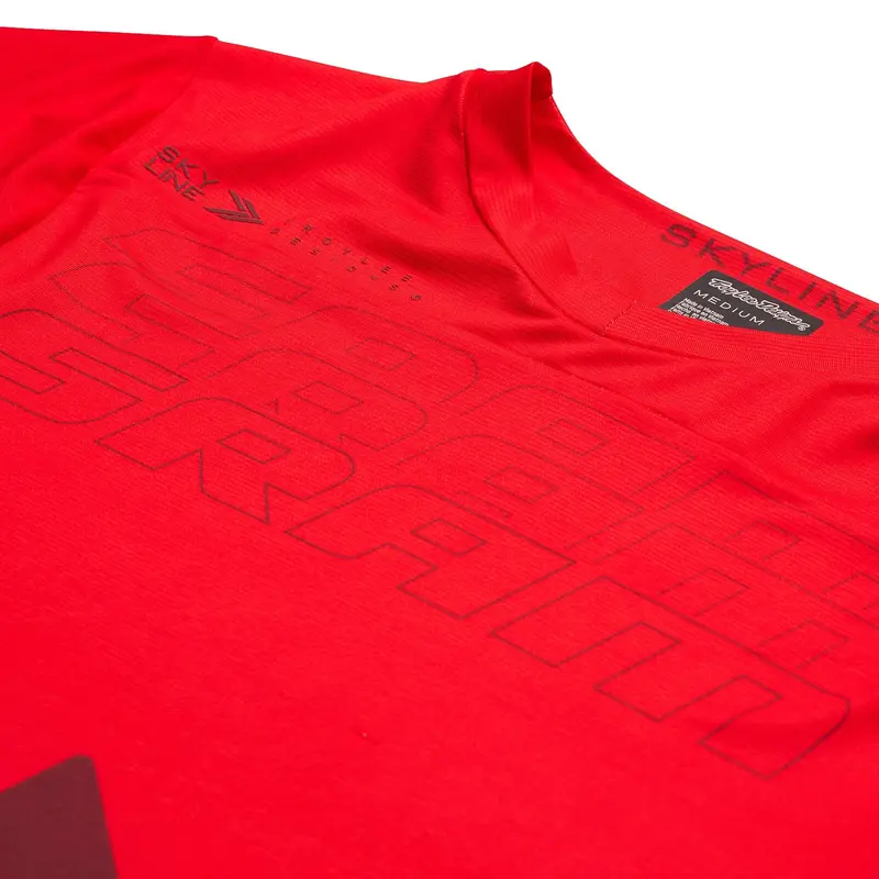 Troy Lee Designs Skyline Short Sleeve Mtb Jersey - Sram Eagle One - Fiery Red 2