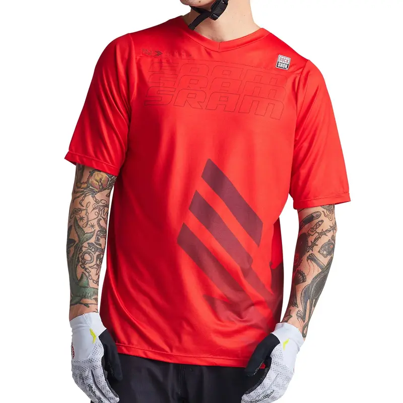 Troy Lee Designs Skyline Short Sleeve Mtb Jersey - Sram Eagle One - Fiery Red 4