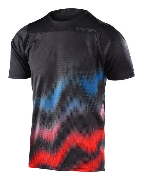 Troy Lee Designs Skyline Short Sleeve Mtb Jersey - Wave - Black - 2022 1