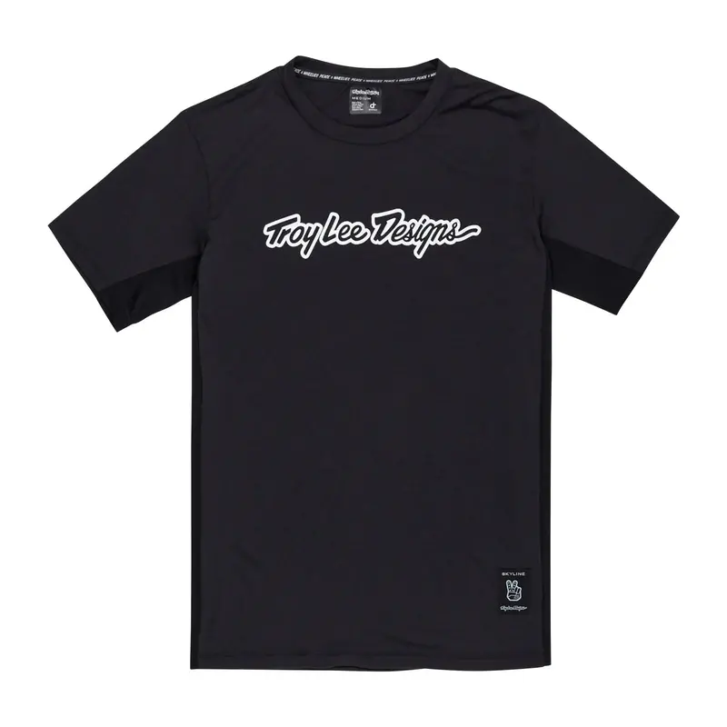 Troy Lee Designs Skyline Short Sleeve Ride Tee - Signature - Black 1