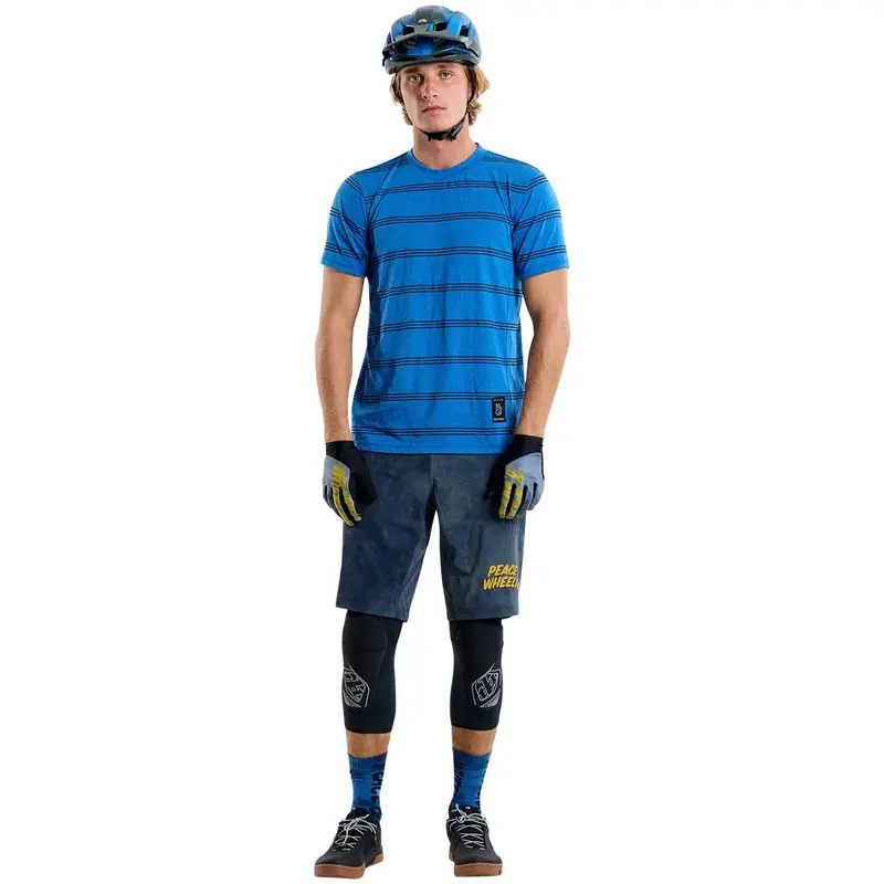 Troy Lee Designs Skyline Short Sleeve Ride Tee - Washed Out - Cobalt 5
