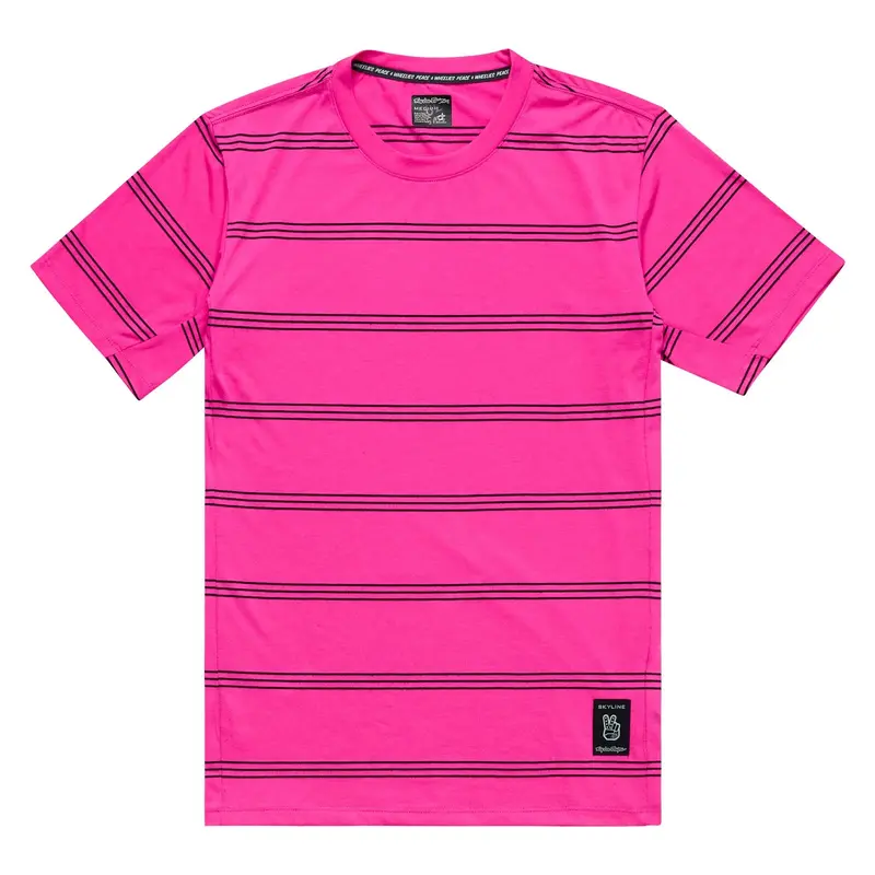 Troy Lee Designs Skyline Short Sleeve Ride Tee - Washed Out - Party Pink 1