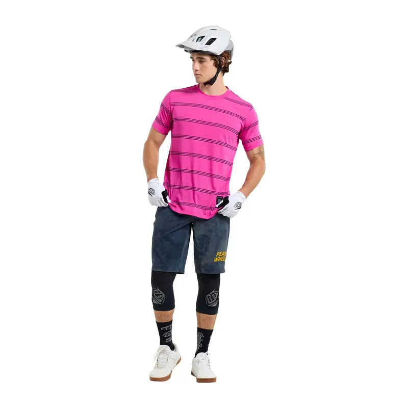Troy Lee Designs Skyline Short Sleeve Ride Tee - Washed Out - Party Pink 4