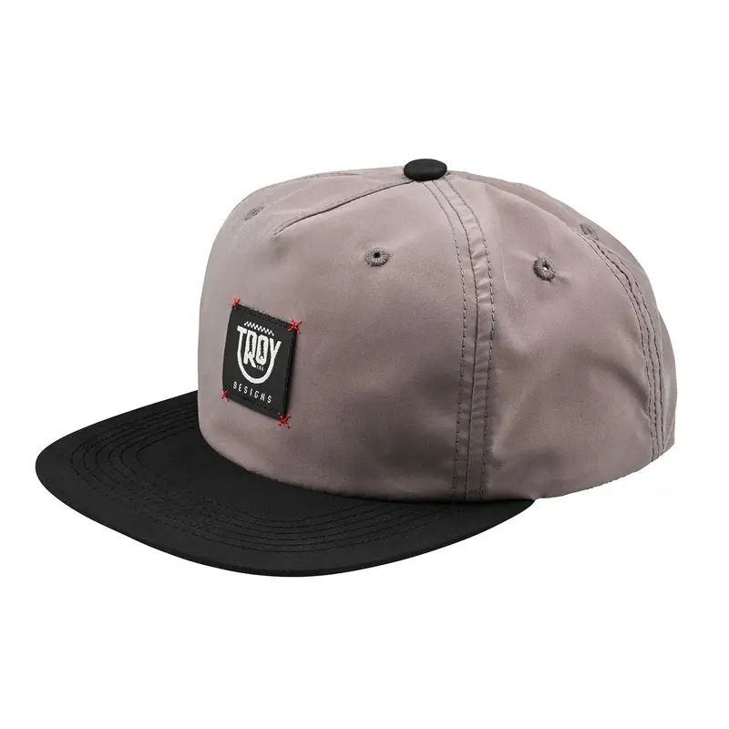 Troy Lee Designs Smiley Unstructured Snapback Hat - Gravel-Carbon 1