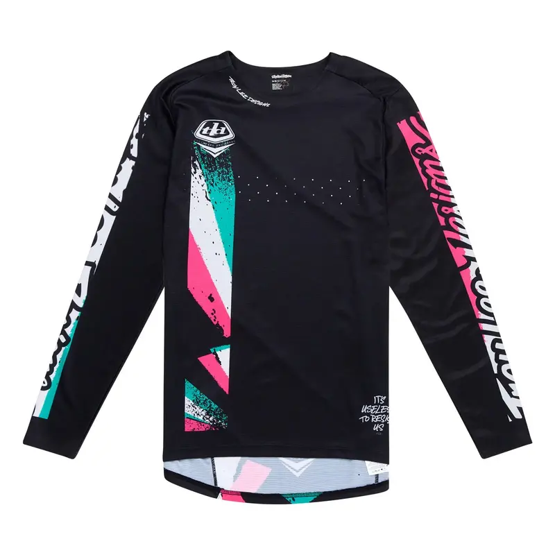 Troy Lee Designs Sprint Long Sleeve Mtb Jersey - Full Pull - Black 1