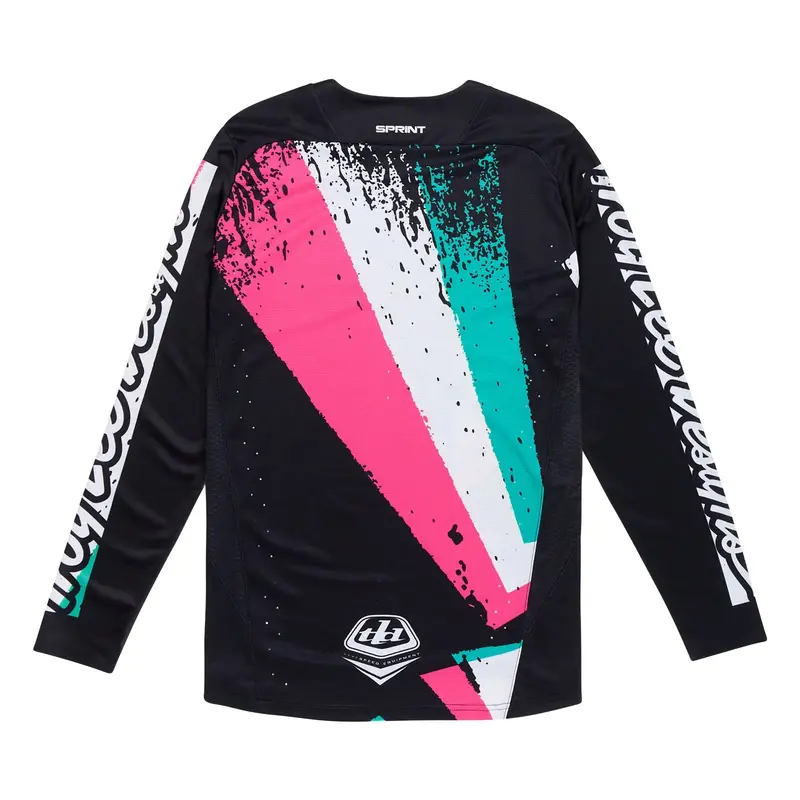 Troy Lee Designs Sprint Long Sleeve Mtb Jersey - Full Pull - Black 2