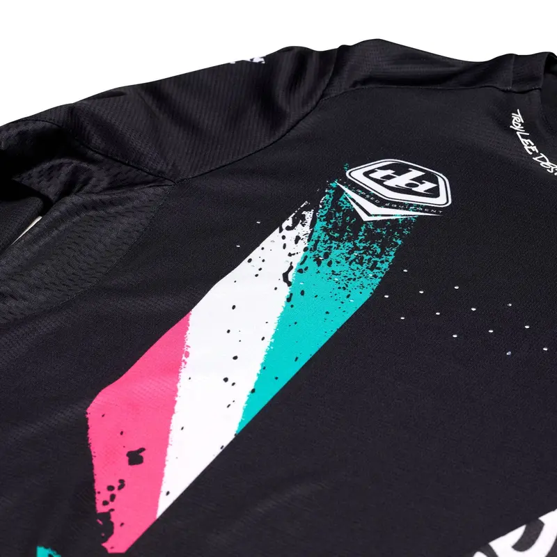 Troy Lee Designs Sprint Long Sleeve Mtb Jersey - Full Pull - Black 4